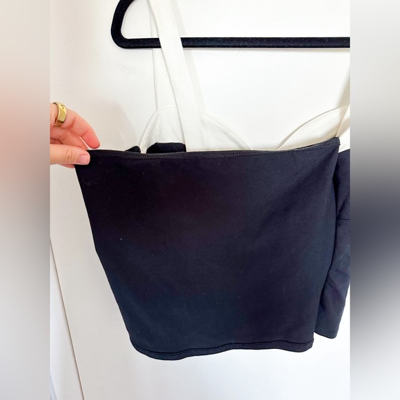 Reformation Harlan Knit Top black white peekaboo medium NWOT - Picture 6 of 9